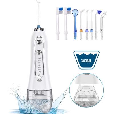 China Water Flosser 300ML IPX7 Home Flossing and Travel Portable and Rechargeable Water Waterproof Wireless Dental Oral Irrigator Car for sale