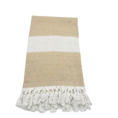 China Compressed 100% Turkish Cotton Towel Striped Beach Bath Towel for sale