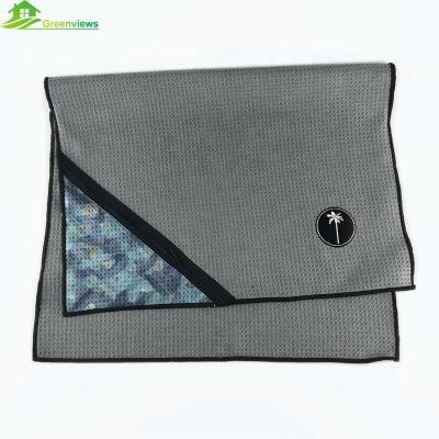 China China Waffle Weave QUICK DRY Bath Towel With Printing Microfiber Waffle Golf Towel for sale