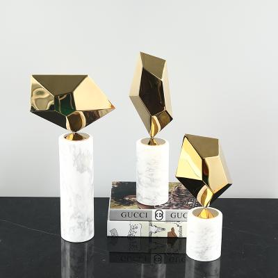 China Wholesale Minimalist Dispenser Creativity Light Luxury Modern Desktop Marble To Decorate Table Ornaments for sale