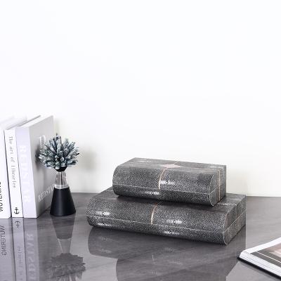 China Flocking& Best Selling Leather Dispenser Creativity Leatherwear Flap Storage Box Modern Storage Box Cloth for sale