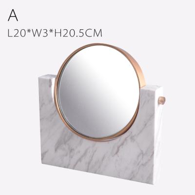 China Direct Selling Minimalist Wholesale Simplicity Customization Household Marble Light Luxury Mirrors for sale