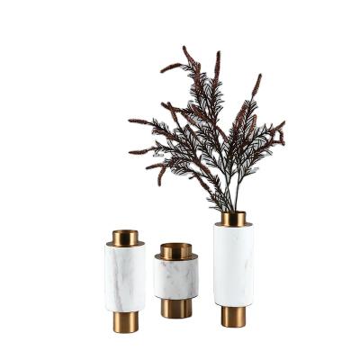 China Wholesale Modern Minimalist Dispenser Creativity Reception Room Porch White Decorate Vase Marble for sale