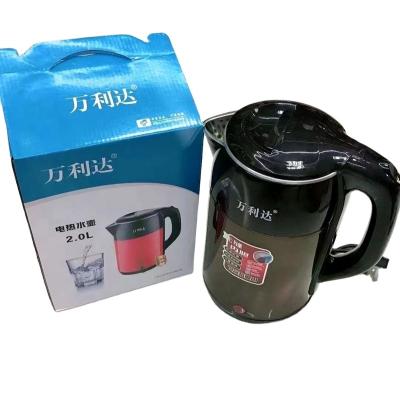 China Wholesale 360 ​​Degree Rotating Base Hidden Heating Element And Plastic Handle Electric Kettle With 2.0L Capacity for sale