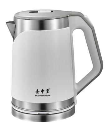 China 360 Degree Rotation Electric Kettle 1.8L Base Double Layer Housing Stainless Steel Cool Touch Electric Kettle for sale