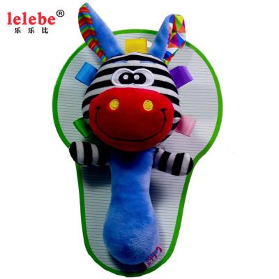 China New Inflatable Purple Rattle Toy Baby Quilt Plush Elephant Toy Lilybey Toy for sale