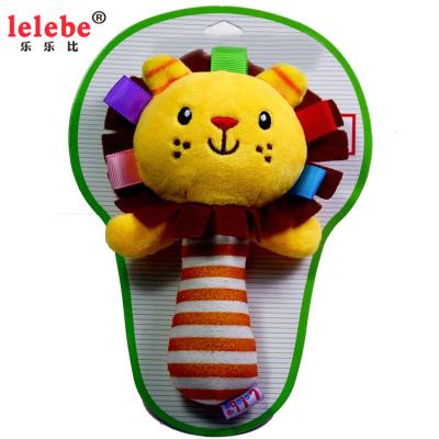 China Toy Hand Bell Bed Bell Plush Toy Lelebe Inflatable Early Education Toy Drum Animal Children Rattle New for sale