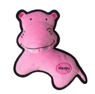 China OEM Viable Wholesale Dog Toy Durable Pet Toys Stuffed Dog Toy Hippo Squeaky Design for sale