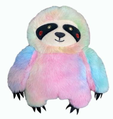 China Long Sustainable Recycled Plush Fabric Rainbow Cloth Squeaker Range Sloth DOG TOYS Pet Toys 2021 for sale