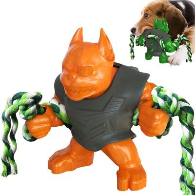 China High Quality Viable Toy Dog Chew Toy Soft Rubber Durable Hero Dog Toy New Shape Dog Training Spartan Pet for sale