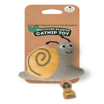 China Cat Toy Catnip Plush Animal Snail Interactive Viable Cat Toy Catnip Refillable for sale