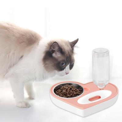 China Automatic Eart Shaped Automatic Pet Water Dispenser Pet Water Bowl Automatic Pet Dog Drinking Supplies for Cat Dog for sale