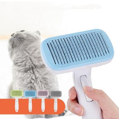 China Sustainable Pet Grooming Brush for Dogs and Cats with Long Hair Self Cleaning Slicker Portable Pet Brush Mold Soft Comb Short to Dogs and Cats for sale