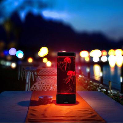 China 2022 New LED Jellyfish Bedside Lamp Aquarium Night Light Modern Color-Changing Lights Kids Lava Lamp for sale