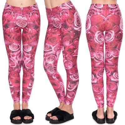 China Antibacterial High Waist Custom 92%Polyester 8%Spandex Fabric 230g Double Side Brushed Milk Silk Women Pink Yoga Pants Leggings Tights for sale