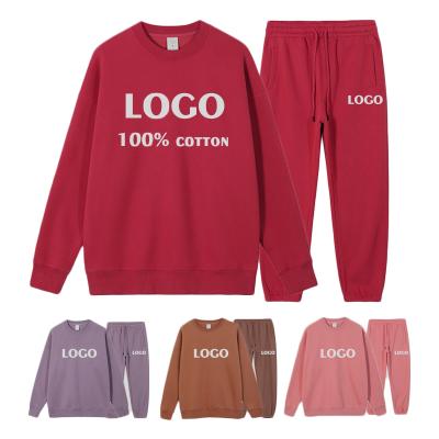 China Breathable 100% Cotton Customize Tow Piece Men's Gym Clothing Pants Set Sweater for sale