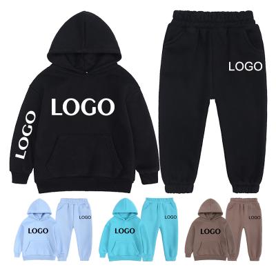 China New Casual Thicken High Quality Kids Sweatpants And Hoodies Tracksuits 2PCS Winter Baby Clothes Set For Kid Outfits for sale