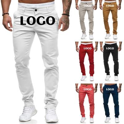 China Anti-Wrinkle Custom Logo With Button Multi-Pocket Tracksuit Sweatpants Men's Running Sports Jogger Pants Knitted Trousers for sale