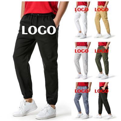 China Anti-Wrinkle Wholesale Accept Custom Logo Casual Long Stacked Joggers Pants With Side Pockets Mens Pants Teams Joggers Pants for sale