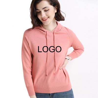 China Wholesale High Quality New Fashion Anti-Wrinkle Customization Cashmere Hoodie With Sweaters For Women Sweaters Knitted for sale