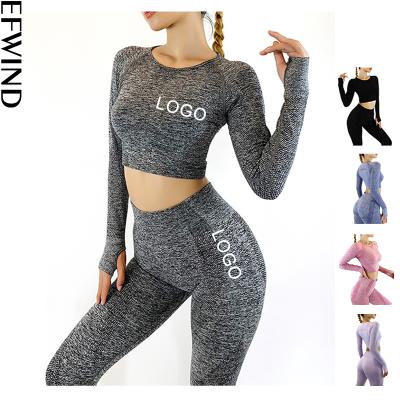 China 2021 Breathable Seamless Yoga Equipment Butt Lift Lift Up Leggings Sets Fitness For Women Customize Activewear for sale