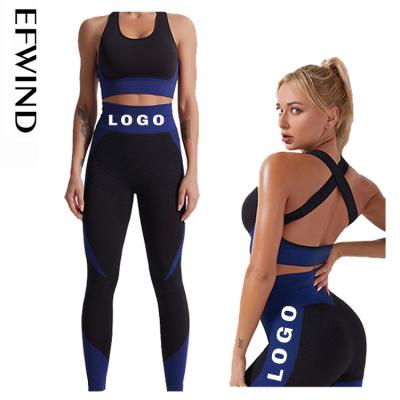 China Waterproof Seamless Yoga Set Gym Clothing Workout Clothes For Women Tracksuit Gym Set High Waist Sports Equipment Yoga Fitness Suit for sale