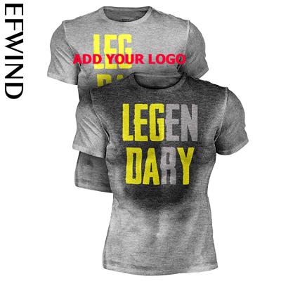 China 2021 QUICK DRY New Tech Sweat Custom Leg Day Logo Activated - Legendary Workout Funny Motivational Men Short Sleeve Crazy T-Shirts for sale