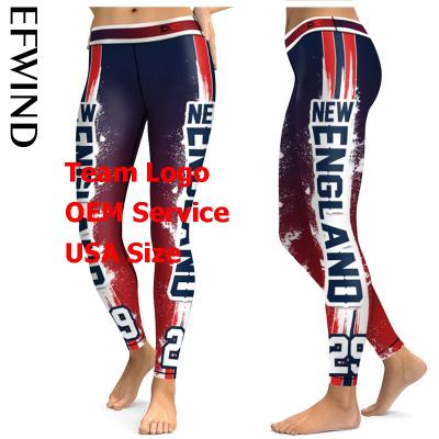 China Hot Selling High Quality Antibacterial Do Not See By Nfl New England Patriot s Football Teams Fitness Sports Yoga Pants Tights Gaiters for sale