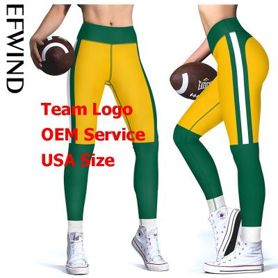 China Hot Selling High Quality Antibacterial Don't See By Nfl Green Bay Packer s Football Teams Fitness Sports Yoga Pants Tights Gaiters for sale