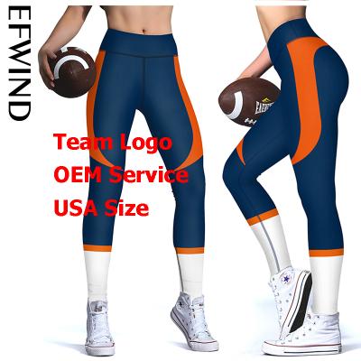 China Hot Selling High Quality Antibacterial Do Not See By Nfl Denver Broncos Football Teams Fitness Sports Yoga Pants Tights Gaiters for sale