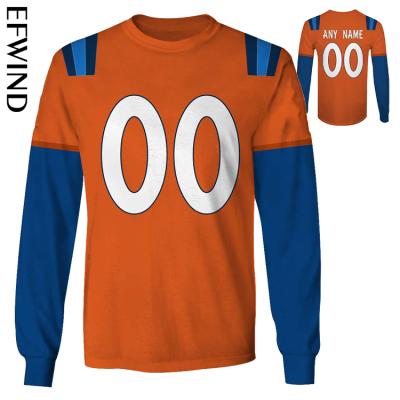 China QUICK DRY Accept Logo Custom Branded American Rugby Denver-Bronco s NFL Football Teams Sports Long Sleeve Sweatshirt Unisex for sale