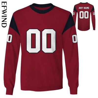 China QUICK DRY Accept Custom Branded Logo American Rugby Houston Texan Football NFl S Teams Sports Long Sleeve Sweatshirt Unisex for sale