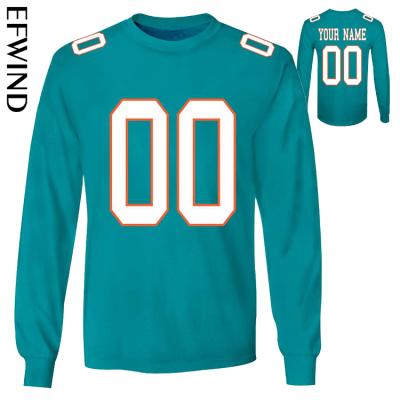 China QUICK DRY Accept Custom Branded Logo American Rugby Football Miami Dolphin NFl S Teams Sports Long Sleeve Sweatshirt Unisex for sale