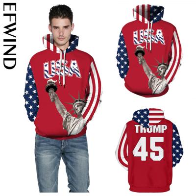 China Hot Sale Anti-pilling 2024 Design Pre-Order Accept Custom Camouflage Print USA Logo Trump 45 Hoodies for sale