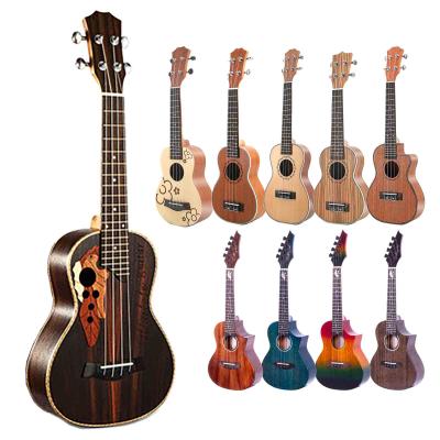 China China Customized Professional Wholesale Cheap Price Ukulele Tenor Baritone Soprano 21/23/24/26/30 Inch All Wood Color Solid For Concert for sale