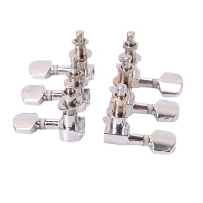 China Long Service Life Factory Direct Sales Wholesale Tuner Full-Included Silver Plated Metal Electric Guitar Pegs 3+3 for sale