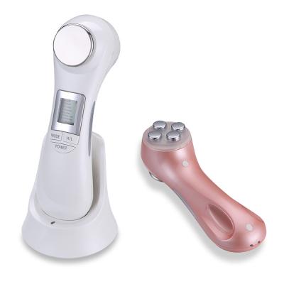 China Ultrasonic Light Needleless Beauty Wrinkle Remover RF Beauty Instrument Household LED Face Color Ion Plastic Import EMS for sale