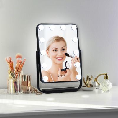 China Touch type High Definition Beauty Makeup Mirror Hollywood LED Table Top LED Light Bulb Net Red Smart Mirror for sale