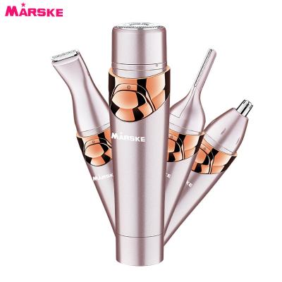 China Best Painless Hair Trimmer Mini Size Women Usb Rechargeable Hair Removal Hair Body Remover, Wet and Dry, 4 in 1 Lady Facial Nose /Eyebrow/Hair rem for sale