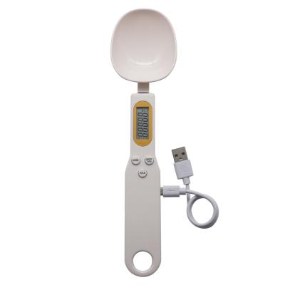 China Weight Measuring 500g Rechargeable Battery USB Port Kitchen Food Weighing Digital Electronic Spoon Scale for sale