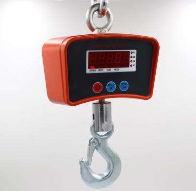 China Metal Housing + Stainless Steel Hook Rechargeable Battery 500kg 2000lb 1 Ton 1000kg Mini Hanging OCS Digital Weighing Crane Scale for sale