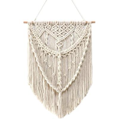 China Contemporary Home Apartment Boho Style Room Decoration Macrame Dyeing Woven Wall Hanging Tapestry Tassel for sale