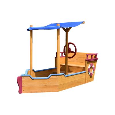 China Durable Outdoor Kids Easily Assembled Wooden Sandbox for sale