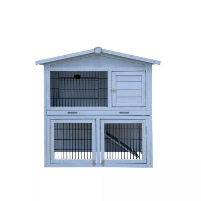 China Windproof two-storey wooden hutch for sale