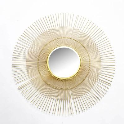 China Modern Hot Selling Sense Home Decor Wall Mirror Good Quality Luxury Sun Shape Wall Mirror for sale