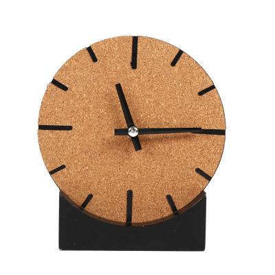 China Factory Sale Wooden Clock Modern Executive Office Wooden Clock With Cork Surface for sale