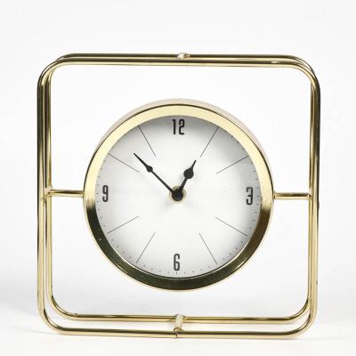 China Creative Design Metal Pendulum Desk Clock Widely Used Creative Metal Clock For Table for sale