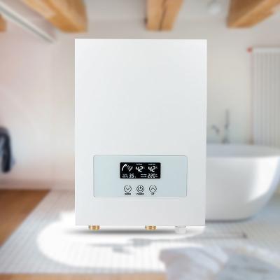 China Hotel New Design Mini Smart Touch Control 8-20KW Central Heating Water Heater Geyser Instant Electric Water Domestic Tankless Heater for sale