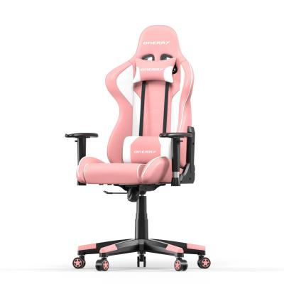 China (Size) Wholesale Price Adjustable Ergonomic Massage RGB Packing Silla Gamer Chair PU Computer Pink Leather Gaming Chair for sale