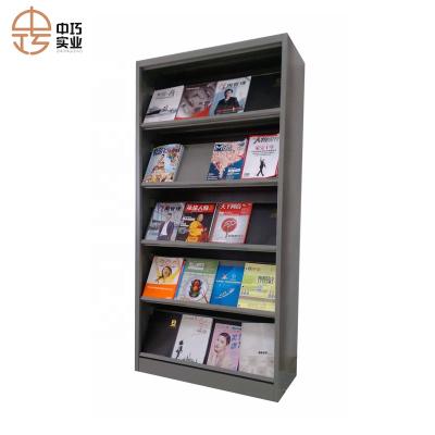 China Good Price Modern Metal Display Book Rack Book Shelves Magazine Rack For Office Supermarket Bank for sale